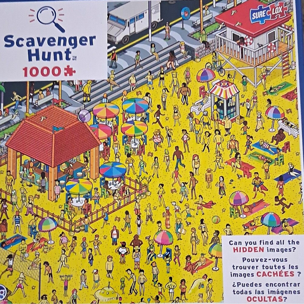 NEW Sure-Lox Scavenger Hunt Beach Jigsaw Puzzle 1000 Pc Factory Sealed